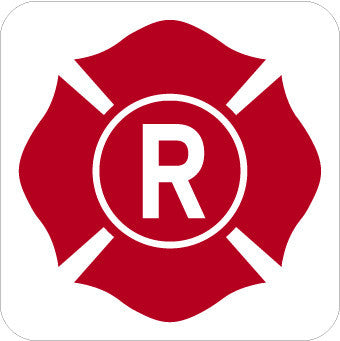 NMC TBFLRP-R, MALTESE CROSS SYMBOL, 9X9, P/S EGP REFLECTIVE VINYL (1 EACH)