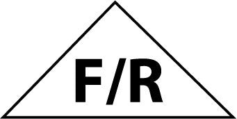 NMC TBSFR-TRUSS BUILDING SIGN, FLOOR/ROOF, 6X12 TRIANGLE, .080 REFLECTIVE ALUM (1 EACH)