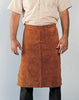 Radnor 64055136 24" X 24" Bourbon Brown Premium Side Split Leather Waist Apron With Heavy Duty Waist Strap  (1/EA)
