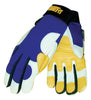 Tillman 1495M Medium Gold And Pearl TrueFit Ultra Top Grain Goatskin Thinsulate Lined Cold Weather Gloves With Double Thumb, Elastic Cuff, Hook And Loop Closure, Rough Side Out Double Palm And Nylon Spandex Back  (72/PR)