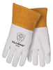 Tillman 25BL Large Pearl Split Deerskin Unlined Premium Grade TIG Welders Gloves With Straight Thumb, 4" Cuff And Kevlar Lock Stitching  (1/PR)