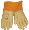 Tillman 42M Medium Brown Top Grain Pigskin Cotton/Foam Lined Premium Grade MIG Welders Gloves With Straight Thumb, 4" Cuff And Kevlar Lock Stitching  (1/PR)