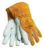 Tillman 48M Medium Brown Top Grain Goatskin Fleece Lined Standard Grade MIG Welders Gloves With Straight Thumb, 3 1/2" Cuff, Kevlar Stitching And Elastic Back  (1/PR)