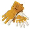 Tillman 50XL X-Large 14" Pearl Top Grain Side Split Cowhide Fleece Lined Premium Grade MIG Welders Gloves With Gauntlet Cuff, Seamless Index Finger And Elastic Back (Carded)  (1/PR)