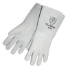 Tillman 650XL X-Large 14" Gray Top Grain Cowhide Cotton/Foam Lined Premium Grade Stick Welders Gloves With Reinforced Straight Thumb, Stiff Cowhide Cuff, Welted Finger And Kevlar Lock Stitching (Carded)  (1/PR)