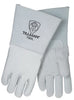 Tillman 750L Large 14" Pearl Gray Top Grain Elkskin Cotton Foam Welders' Gloves With Stiff Cowhide Thumb, Straight Cuff, Welted Fingers, Kevlar Stitching And Pull Tab (Carded)  (1/PR)