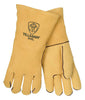 Tillman 945XL X-Large 14" Gold Top Grain Elkskin Wool Lined Super Premium Grade Stick Welders Gloves With Straight Thumb, Welted Finger And Kevlar Lock Stitching (Carded)  (1/PR)