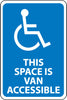 NMC TM104H-THIS SPACE IS VAN ACCESSIBLE, 18X12, .063 ALUM (1 EACH)