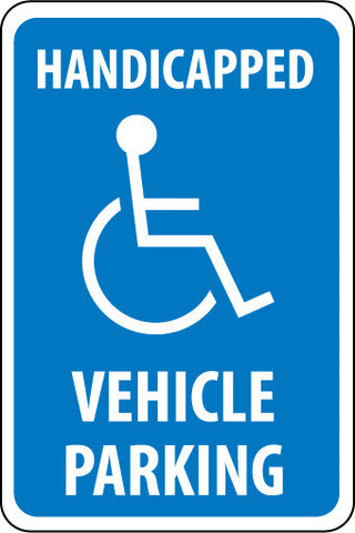 NMC TM10H-HANDICAPPED VEHICLE PARKING, 18X12, .063 ALUM (1 EACH)