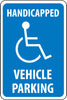 NMC TM10H-HANDICAPPED VEHICLE PARKING, 18X12, .063 ALUM (1 EACH)