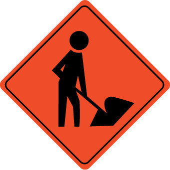 NMC TM114K-(GRAPHIC OF MAN W/ SHOVEL), 24X24, .080 HIP REF ALUM (1 EACH)