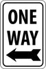 NMC TM115J-ONE WAY (W/LEFT ARROW), 24X18, .080 EGP REF ALUM (1 EACH)