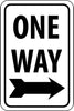 NMC TM116K-ONE WAY (RIGHT ARROW), 24X18, .080 HIP REF ALUM (1 EACH)