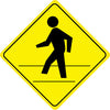 NMC TM119K-(GRAPHIC OF MAN IN CROSSWALK), 24X24, .080 HIP REF ALUM (1 EACH)