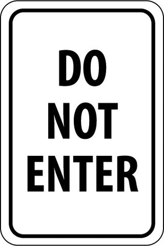 NMC TM11H-DO NOT ENTER, 18X12, .063 ALUM (1 EACH)