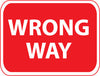 NMC TM133K-WRONG WAY, 24X18, .080 HIP REF ALUM (1 EACH)