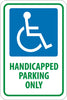 NMC TM145J-GRAPHIC, HANDICAPPED PARKING ONLY 18X12, .080 EGP REF ALUM (1 EACH)