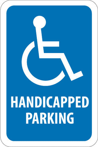 NMC TM146J-GRAPHIC, HANDICAPPED PARKING, 18X12, .080 EGP REF ALUM (1 EACH)