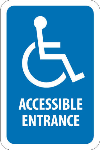 NMC TM149J-GRAPHIC, ACCESSIBLE ENTRANCE, 18X12, .080 EGP REF ALUM (1 EACH)