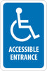 NMC TM149J-GRAPHIC, ACCESSIBLE ENTRANCE, 18X12, .080 EGP REF ALUM (1 EACH)