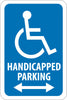 NMC TM154J-GRAPHIC, HANDICAPPED PARKING (DOUBLE ARROW), 18X12, .080 EGP REF ALUM (1 EACH)