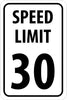 NMC TM156K-SPEED LIMIT 30, 24X18, .080 HIP REF ALUM (1 EACH)