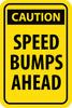 NMC TM160J-CAUTION SPEED BUMPS AHEAD, 24X18, .080 EGP REF ALUM (1 EACH)