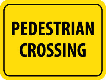NMC TM163K-PEDESTRIAN CROSSING, 18X24, .080 HIP REF ALUM (1 EACH)
