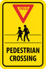 NMC TM170J-YIELD (GRAPHIC) PEDESTRIAN CROSSWALK, 24X18, .080 EGP REF ALUM (1 EACH)