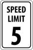 NMC TM17K-SPPED LIMIT 5, 24X18, .080 HIP REF ALUM (1 EACH)