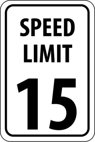 NMC TM19H-SPEED LIMIT 15, 18X12, .063 ALUM (1 EACH)