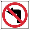 NMC TM202K-GRAPHIC, NO LEFT TURN ARROW SYMBOL 24X24, .080 HIP REF ALUM (1 EACH)