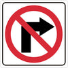 NMC TM203K-GRAPHIC, NO RIGHT TURN ARROW SYMBOL, 24X24, .080 HIP REF ALUM (1 EACH)