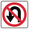 NMC TM204K-GRAPHIC, NO U TURN LEFT ARROW SYMBOL, 24X24, .080 HIP REF ALUM (1 EACH)
