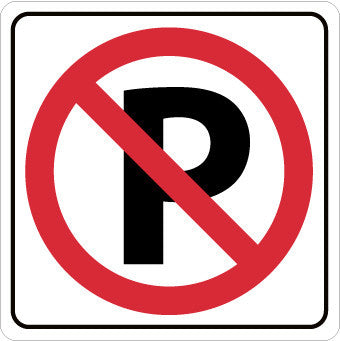 NMC TM205K-GRAPHIC, NO PARKING SYMBOL, 24X24, .080 HIP REF ALUM (1 EACH)