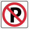 NMC TM205K-GRAPHIC, NO PARKING SYMBOL, 24X24, .080 HIP REF ALUM (1 EACH)
