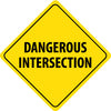 NMC TM209K-DANGEROUS INTERSECTION, 24X24, .080 HIP REF ALUM (1 EACH)