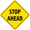 NMC TM215K-STOP AHEAD, 24X24, .080 HIP REF ALUM (1 EACH)