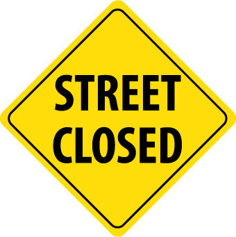 NMC TM216J-STREET CLOSED, 24X24, .080 EGP REF ALUM (1 EACH)