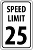 NMC TM21K-SPEED LIMIT 25, 24X18, .080 HIP REF ALUM (1 EACH)