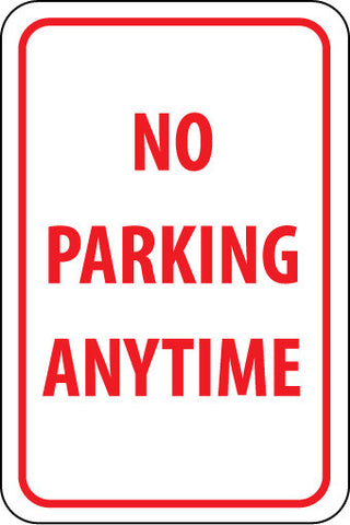 NMC TM2H-NO PARKING ANYTIME, 18X12, .063 ALUM (1 EACH)
