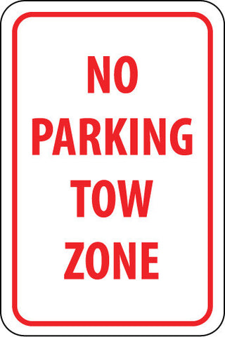 NMC TM38H-NO PARKING TOW ZONE, 18X12, .063 ALUM (1 EACH)
