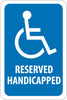 NMC TM39J-GRAPHIC, RESERVED HANDICAPPED, 18X12, .080 EGP REF ALUM (1 EACH)