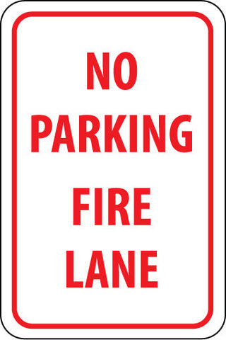 NMC TM3J-NO PARKING FIRE LANE, 18X12, .080 EGP REF ALUM (1 EACH)