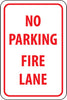 NMC TM3J-NO PARKING FIRE LANE, 18X12, .080 EGP REF ALUM (1 EACH)