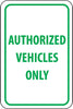 NMC TM48H-AUTHORIZED VEHICLES ONLY, 18X12, .063 ALUM (1 EACH)