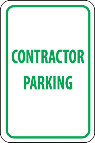 NMC TM50H-CONTRACTOR PARKING, 18X12, .063 ALUM (1 EACH)