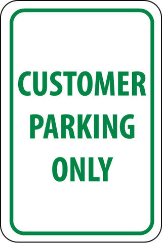NMC TM51J-CUSTOMER PARKING ONLY, 18X12, .080 EGP REF ALUM (1 EACH)