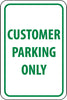 NMC TM51J-CUSTOMER PARKING ONLY, 18X12, .080 EGP REF ALUM (1 EACH)