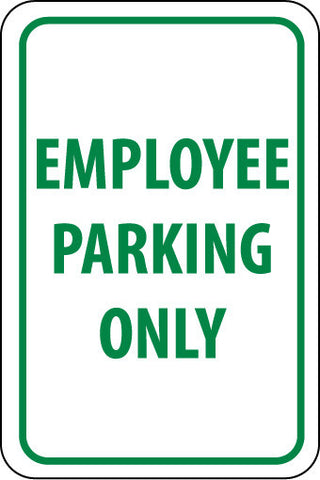 NMC TM52J-EMPLOYEE PARKING ONLY, 18X12, .080 EGP REF ALUM (1 EACH)